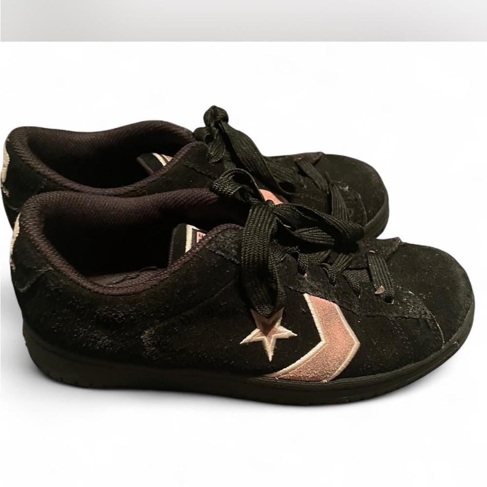 Converse Black and Pink Star Sneakers